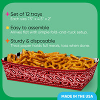 Western Hoedown Party Paper Food Trays