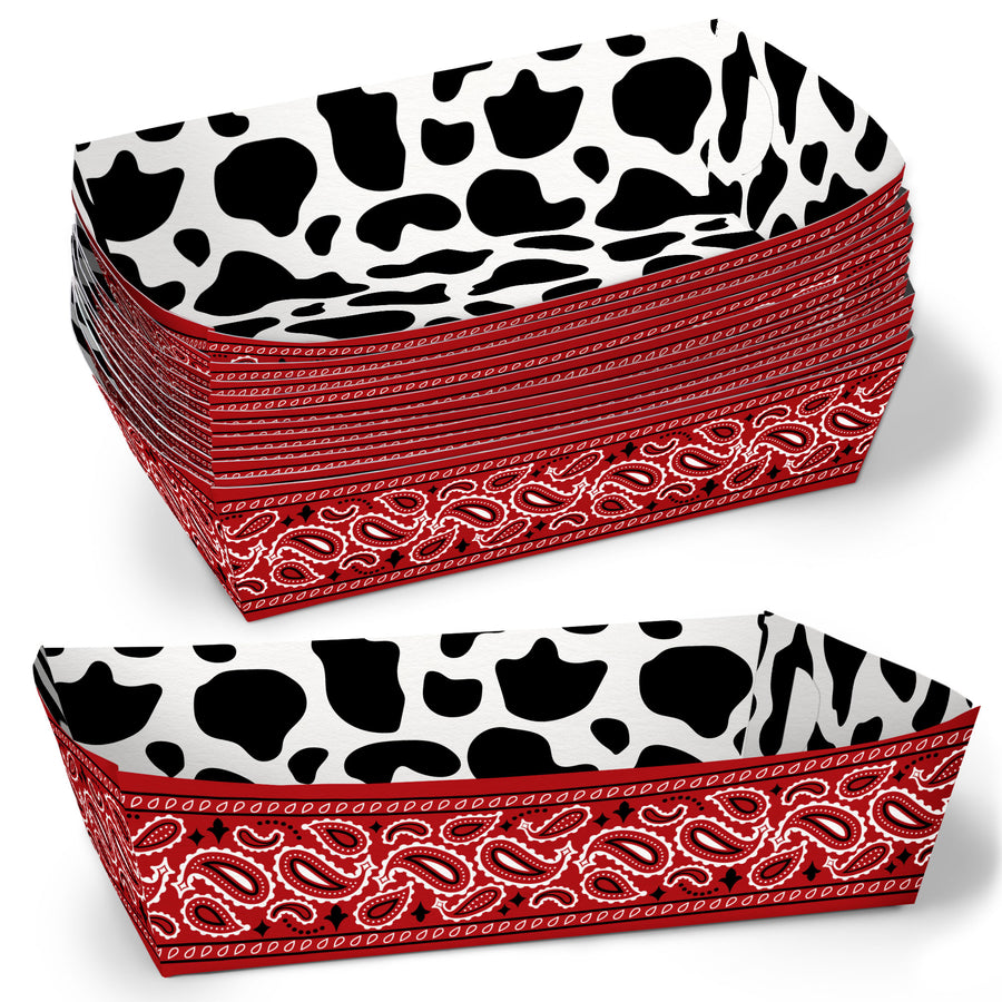 Western Hoedown Party Paper Food Trays