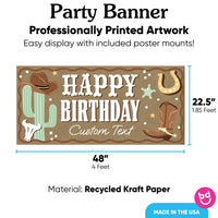 48x22.5 western kraft banner with 8 included poster mounts