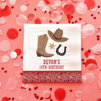 Custom Text Napkins - Western
