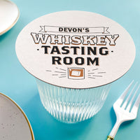 Custom Text Coasters - Whiskey Tasting Room