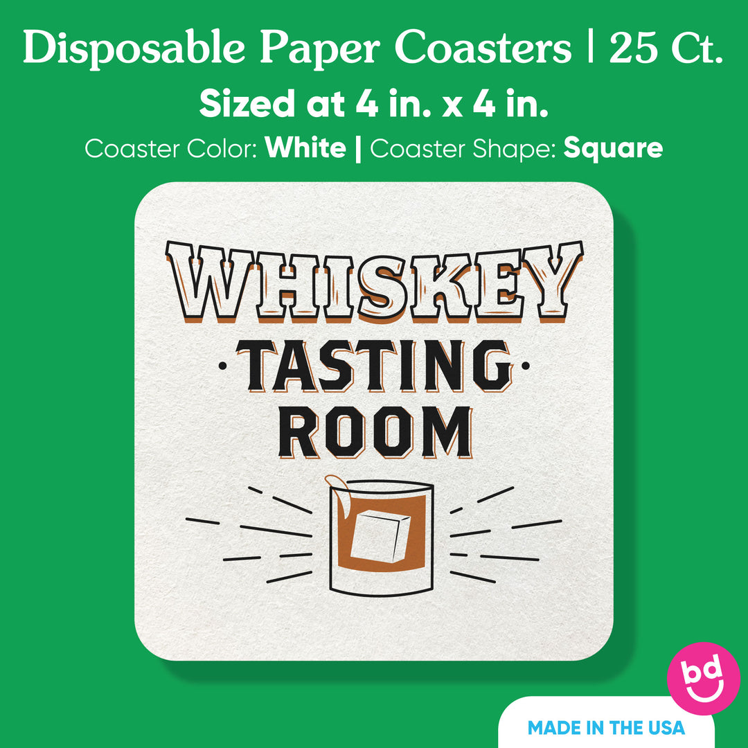 Drink Coasters - Whiskey Tasting Room - 25 Ct