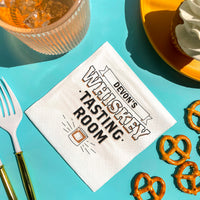 Custom Text - Whiskey Tasting Room Napkins - 50 Ct