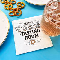 Custom Text - Whiskey Tasting Room Napkins - 50 Ct