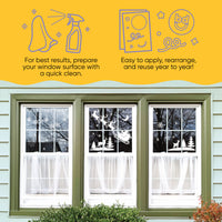White Christmas Window Clings