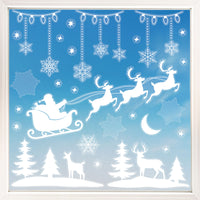 White Christmas Window Clings