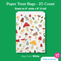 Paper Treat Bags - Wild Mushrooms - 25 Ct