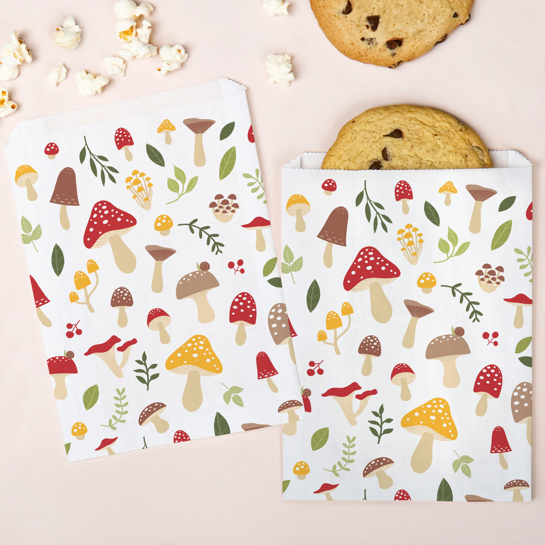 Paper Treat Bags - Wild Mushrooms - 25 Ct