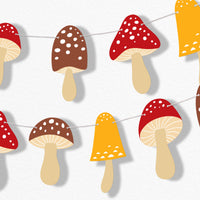 Wild Mushroom Garland Banner - 15 Pc