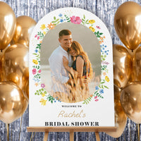 Custom Photo Wildflowers Bridal Shower Welcome Sign