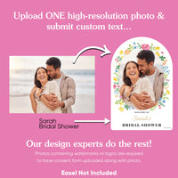 Custom Photo Wildflowers Bridal Shower Welcome Sign