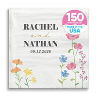 Custom Text - Wildflowers Bridal Napkins