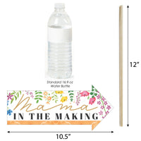 Funny Wildflowers Baby - Boho Floral Baby Shower Photo Booth Props Kit - 10 Piece