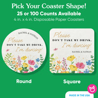 Custom Text Coasters - Wildflowers