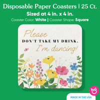 Drink Coasters - Wild Flowers - 25 Ct