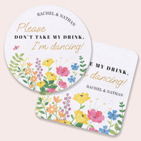 Custom Text Coasters - Wildflowers