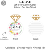 Wildflowers Bride - 4 Boho Floral Bridal Shower Games - 10 Cards Each - Who Knows The Bride Best, Bride or Groom Quiz, What’s in Your Purse and Love - Gamerific Bundle