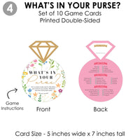 Wildflowers Bride - 4 Boho Floral Bridal Shower Games - 10 Cards Each - Who Knows The Bride Best, Bride or Groom Quiz, What’s in Your Purse and Love - Gamerific Bundle