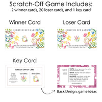 Wildflowers Bride - Boho Floral Bridal Shower and Wedding Party Game Scratch Off Cards - 22 Count