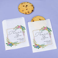 Custom Text Paper Treat Bags - Wildflowers - 100 Ct