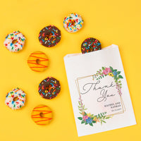 Custom Text Paper Treat Bags - Wildflowers - 100 Ct