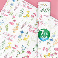 Custom Text Wrapping Paper - Wildflowers