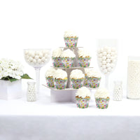 Wildflowers - Boho Floral Party Decorations - Party Cupcake Wrappers - Set of 12