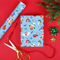 Custom Face Wrapping Paper - Winter Birds