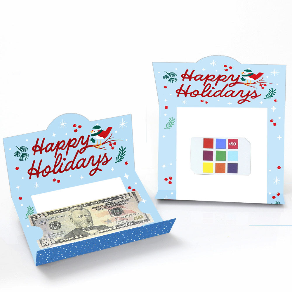 Winter Birds Money and Gift Card Holders 8 - Ct