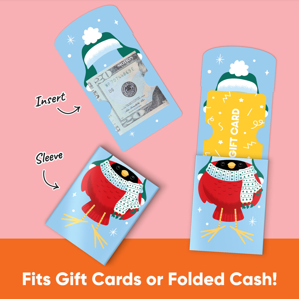 Winter Birds Nifty Gifty Card Holders - 8 Ct