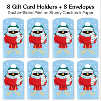 Winter Birds Nifty Gifty Card Holders - 8 Ct