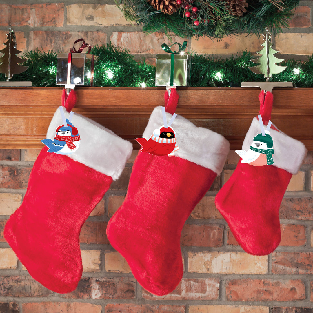 Winter Birds Tree Ornaments - 12 Ct