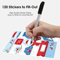 Winter Birds To and From Stickers - 12 Sheets