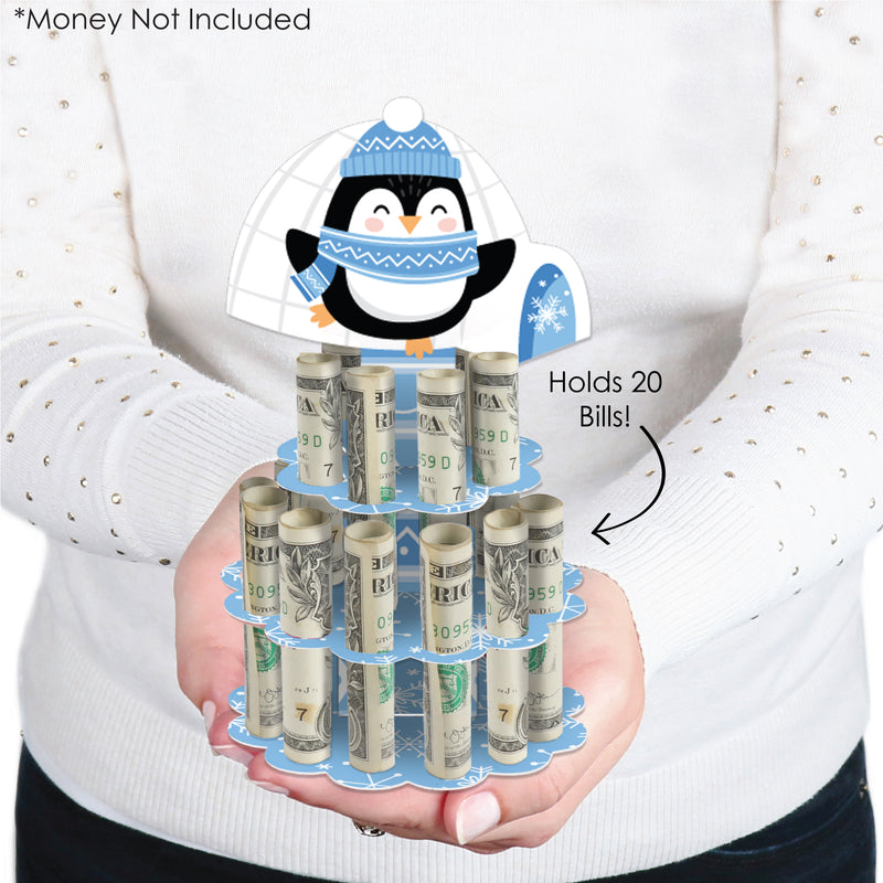 Winter Penguins - DIY Holiday and Christmas Party Money Holder Gift - Cash Cake