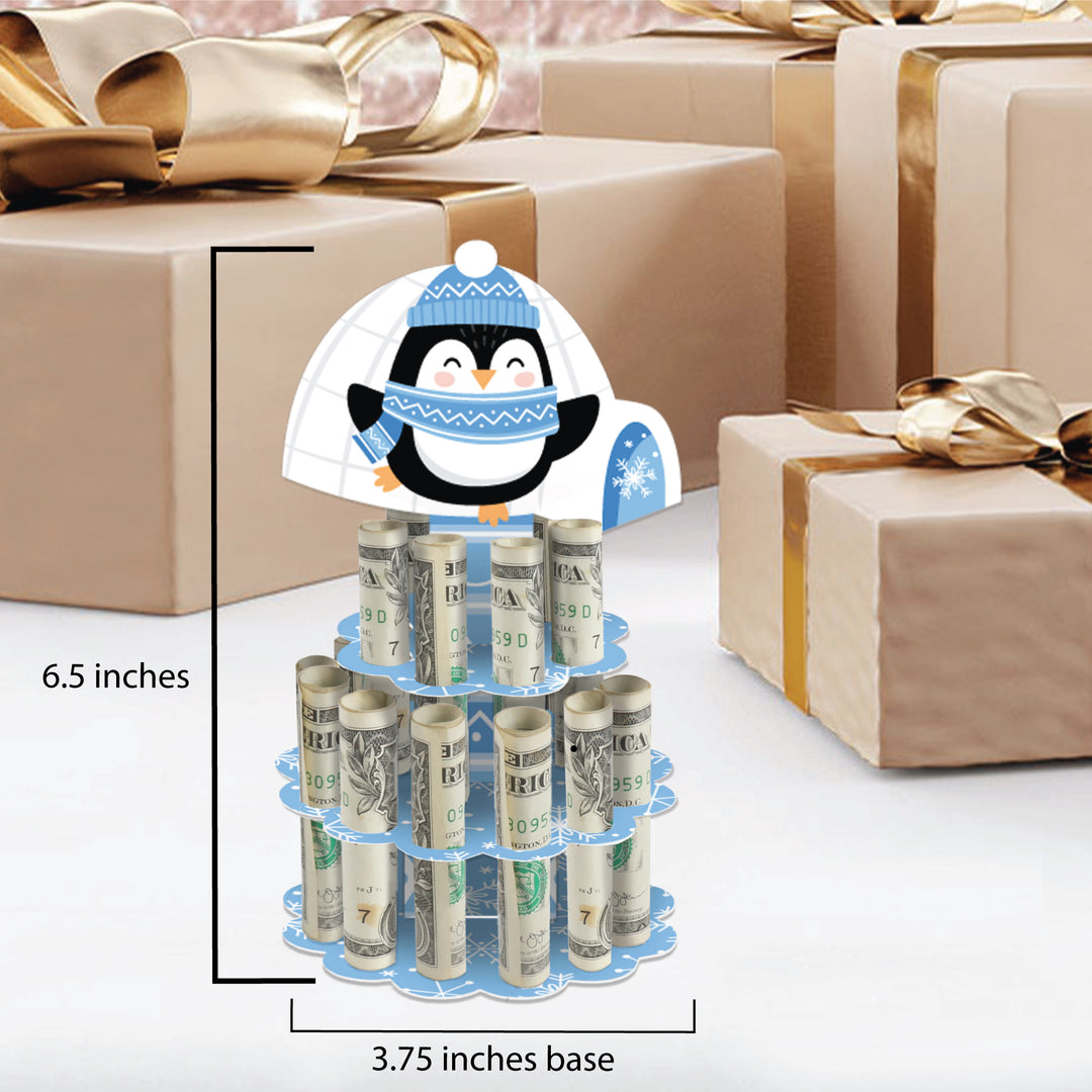 Winter Penguins - DIY Holiday and Christmas Party Money Holder Gift - Cash Cake