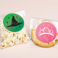 Witch Stickers & Clear Cookie Bags - 25 Ct