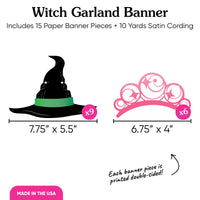 Witch Garland Banner - 15 Pc