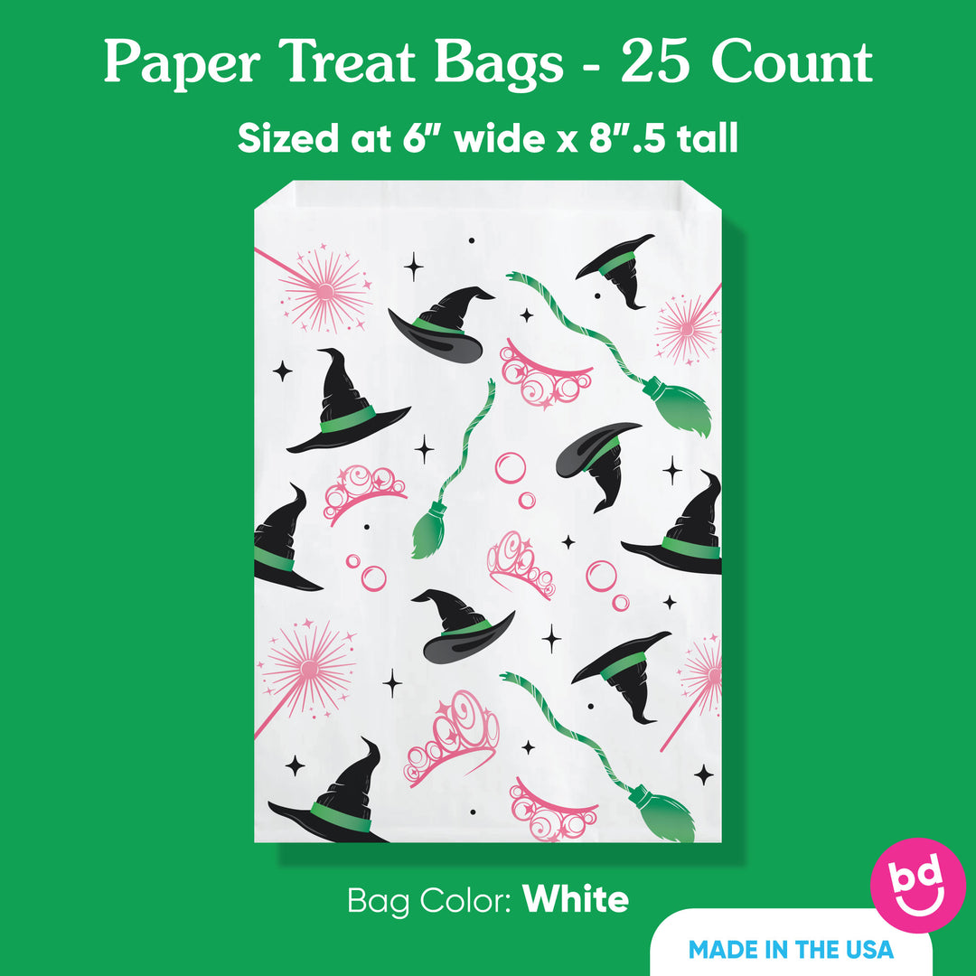 Paper Treat Bags - Witch - 25 Ct