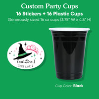 Custom Party Cups - Witch - 16 Ct