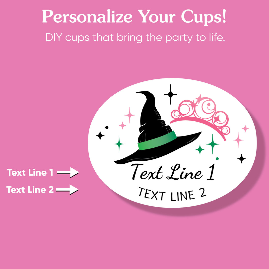 Custom Party Cups - Witch - 16 Ct