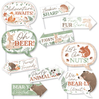 Woodland Animals Funny Photo Props - 10 Ct