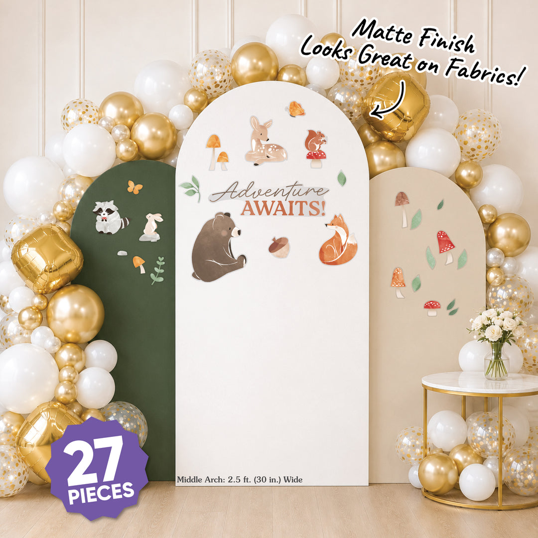 Woodland Animals Backdrop Decals