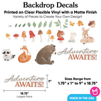 Woodland Animals Backdrop Decals