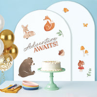 Woodland Animals Backdrop Decals