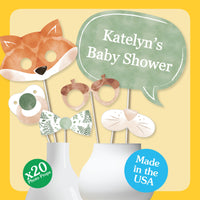 Personalized Woodland Animals Photo Props - 20 Ct