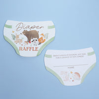 Woodland Animals Diaper Raffle Game - 24 Ct