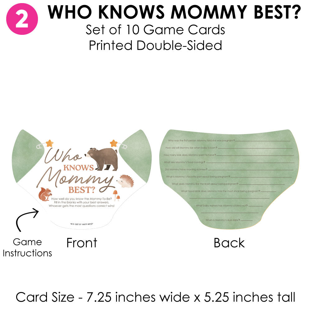 Woodland Animals Baby Shower Gamerific Bundle