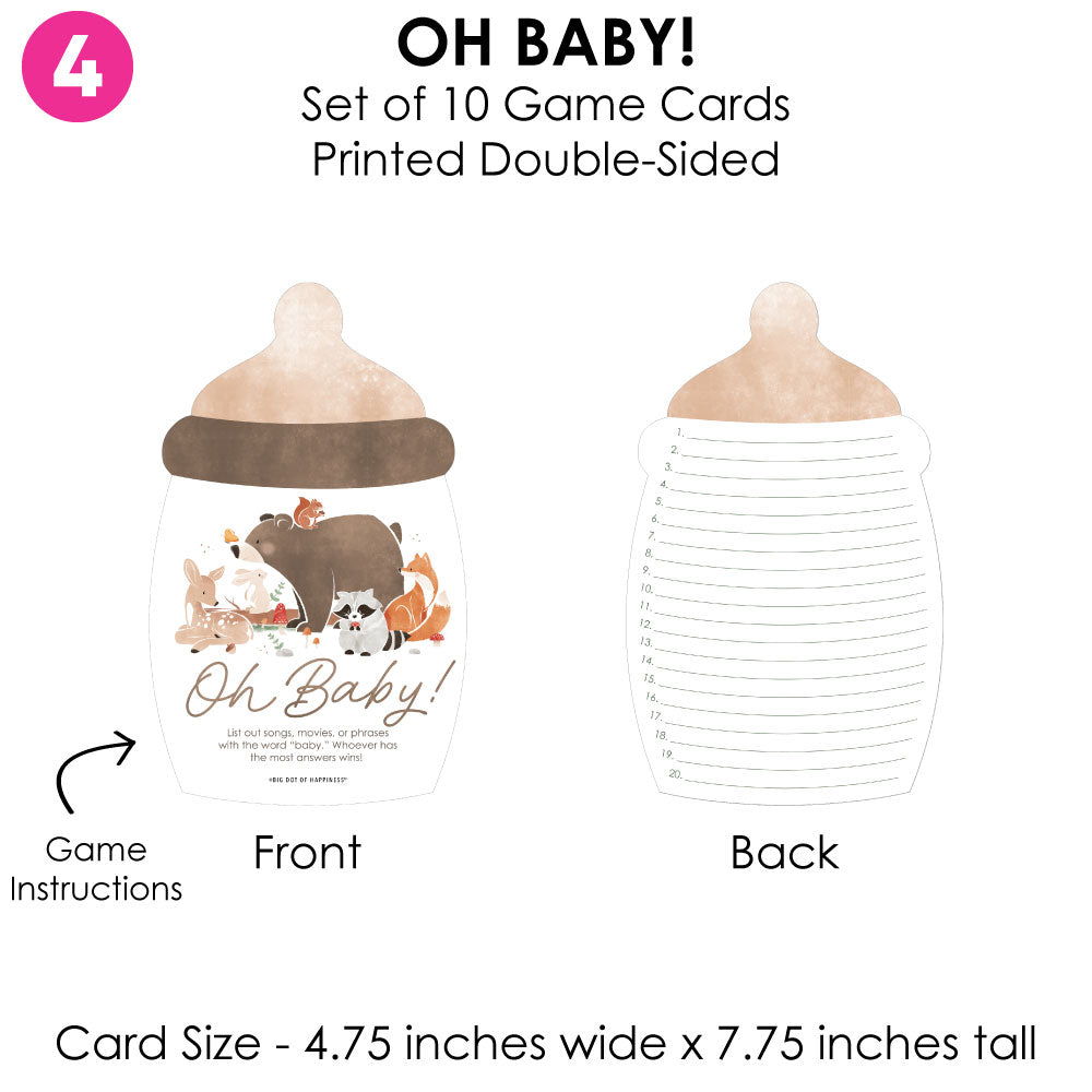 Woodland Animals Baby Shower Gamerific Bundle