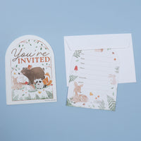 Woodland Animals Shaped Fill-In Invitations - 12 Ct
