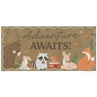 Woodland Animals kraft paper banner for baby shower or first birthday